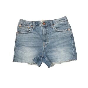 J. Crew Women's Shorts Size 28 Blue Cutoff Frayed Hem 5-Pockets Denim Cotton